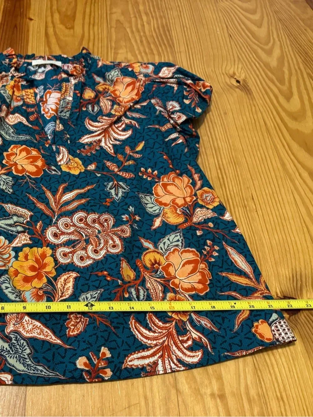 Ulla Johnson Women’s Evelyn Top Delphinium Print Size 4 100% Cotton